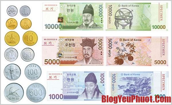 Hướng dẫn du lịch Hàn Quốc - đổi tiền Hàn Quốc
