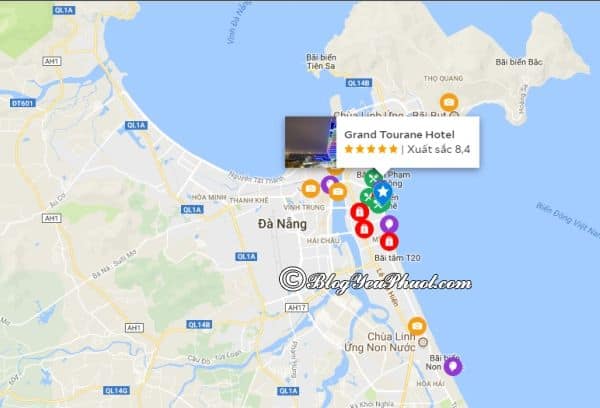 Khách sạn 3 sao Tourane Đà Nẵng nằm ở đâu, có gần biển không? Đánh giá vị trí của khách sạn Tourane Đà Nẵng