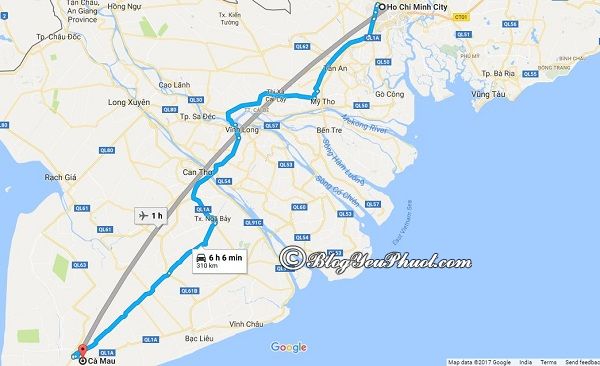 Bản thiết bị lối đi kể từ Thành Phố Hồ Chí Minh cho tới Cà Mau: Hướng dẫn cơ hội dịch chuyển kể từ Thành Phố Sài Gòn cho tới Cà Mau du lịch