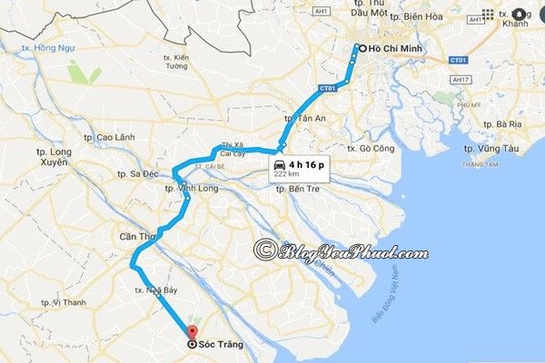 Bản thiết bị lối đi kể từ Thành Phố Sài Gòn cho tới Sóc Trăng: Hướng dẫn lối đi phượt Sóc Trăng kể từ Sài Gòn
